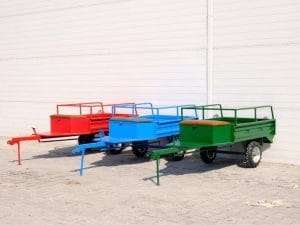 Tek dingilli çapa römorku yük taşırken