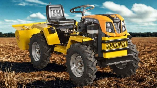 Belden kırmalı bahçe traktörü kırmızı model
